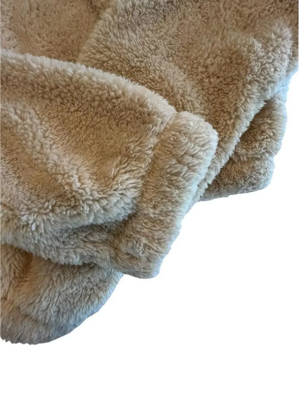 SO Teddy Jacket Women's Beige Fluffy Soft Short Cropped  Size XS Sherpa